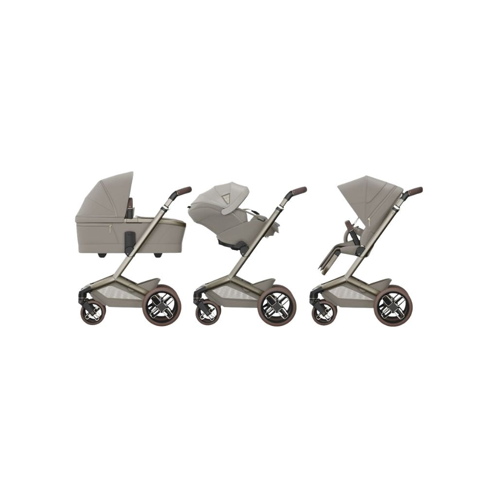 Maxi-Cosi 3-en-1 Poussette Fame Sapphire Sand + Nacelle + Pebble Slide Pro Sapphire Sand + Base Familyfix Slide Pro