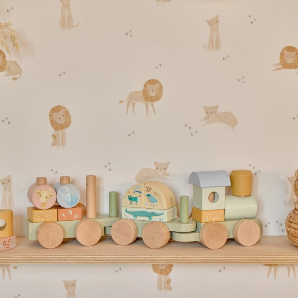 Little Dutch Blokkentrein Safari Friends Multi