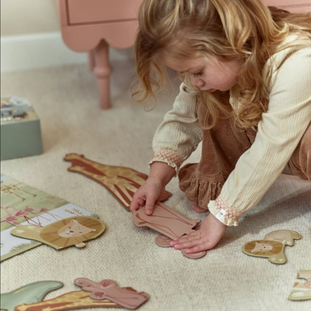 Little Dutch Houten Puzzels Safari Friends Multi