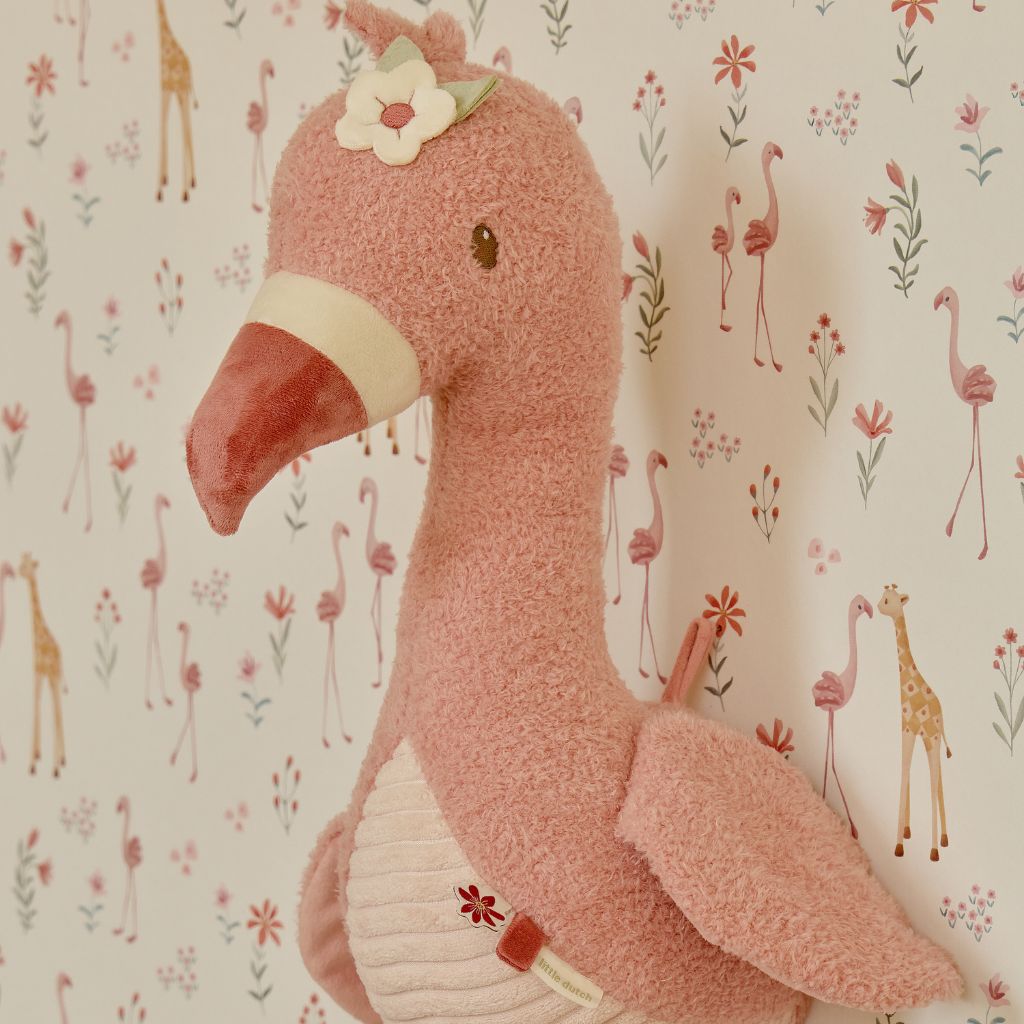 Little Dutch Tête d'animal Safari Friends Flamant Rose