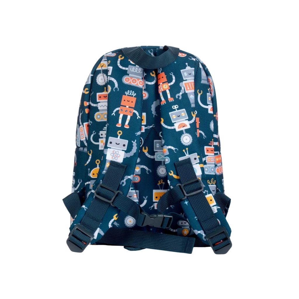 A Little Lovely Company Kleine Rugzak Robots Blauw