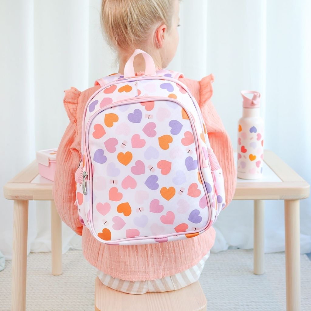 A Little Lovely Company Rugzak Hearts Roze