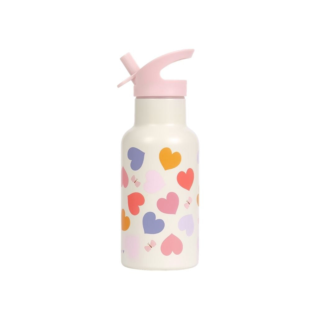 A Little Lovely Company Roestvrij Staal Drinkfles Hearts 350 ml