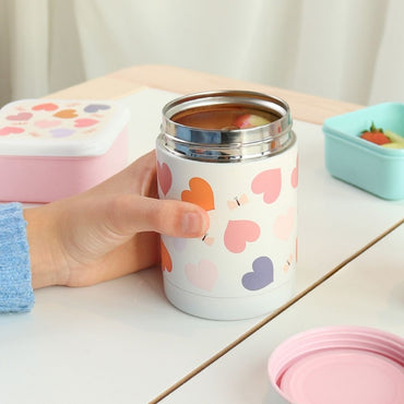A Little Lovely Company Isothermisch Bewaarpotje Hearts Roze