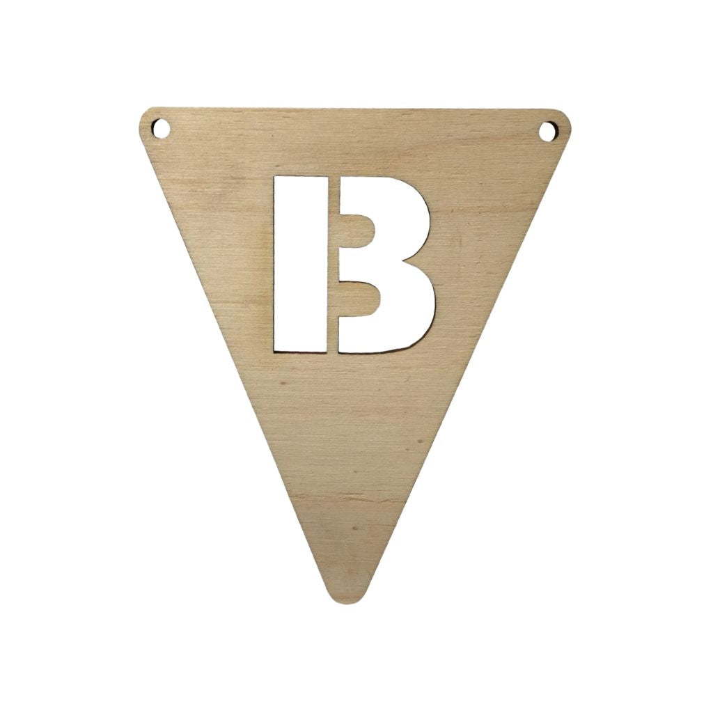 JEP! Petit Drapeau En Forme De Lettre B Wood