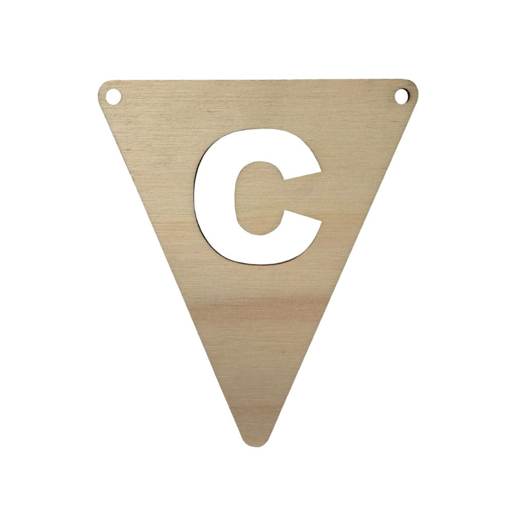 JEP! Lettervlagje C Wood