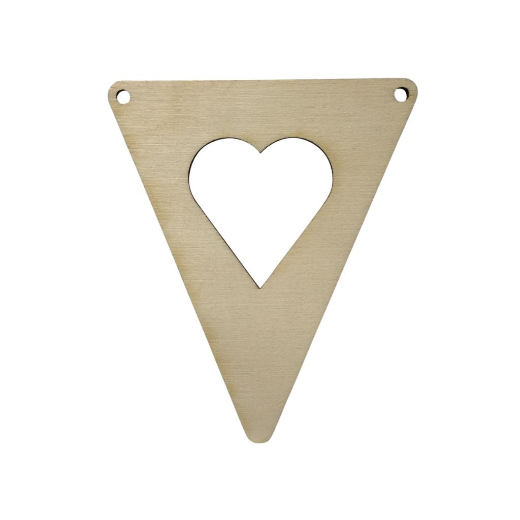 JEP! Petit Drapeau En Forme De Lettre Cœur Wood