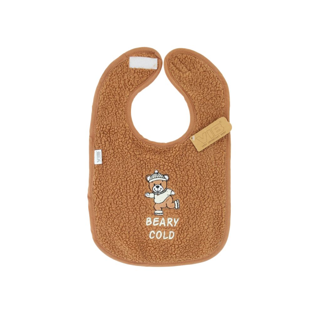 VIB Bavoir "Beary Cold Teddy" Teddy Brown