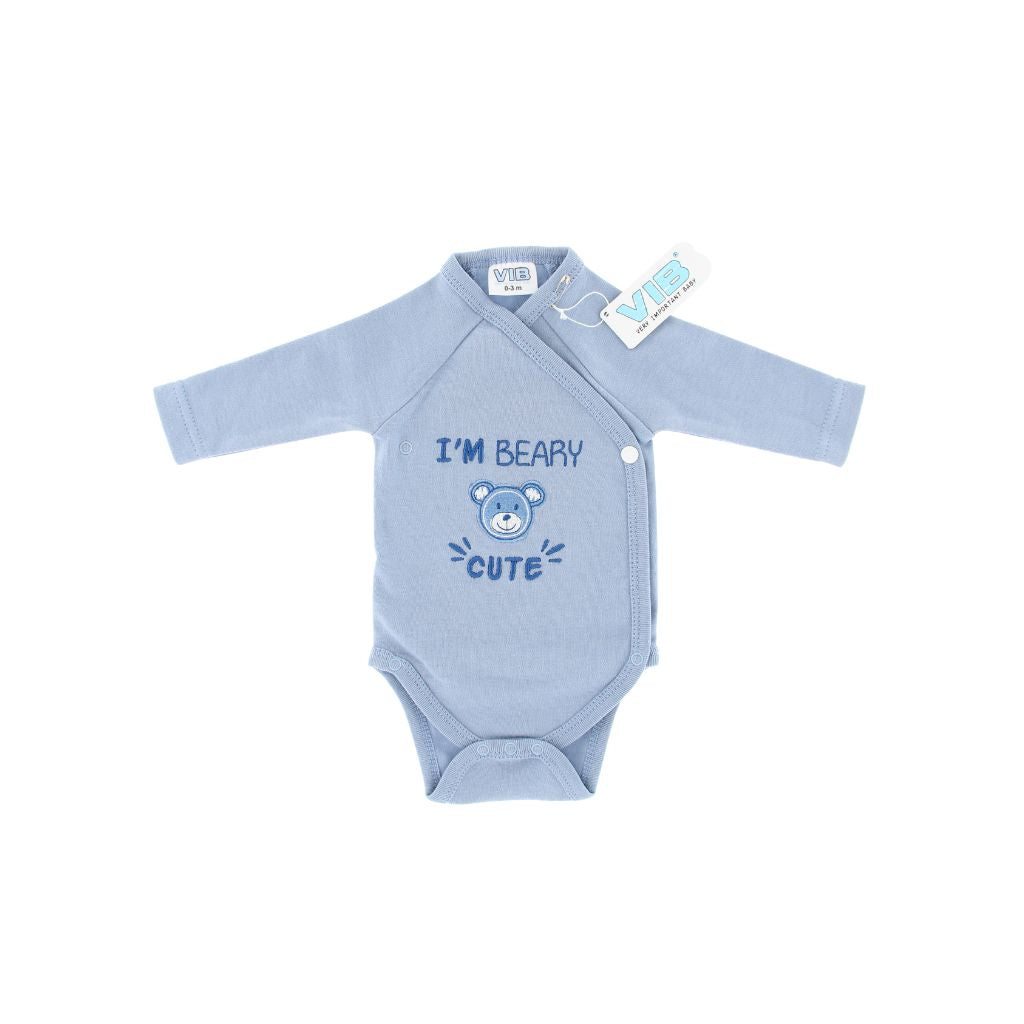 VIB Body "I'm Beary Cute" Dusty Blue Unisexe 0-3 m