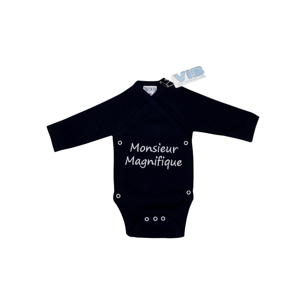 VIB Body "Monsieur Magnifique" Navy / Wit Jongens 0-3 m