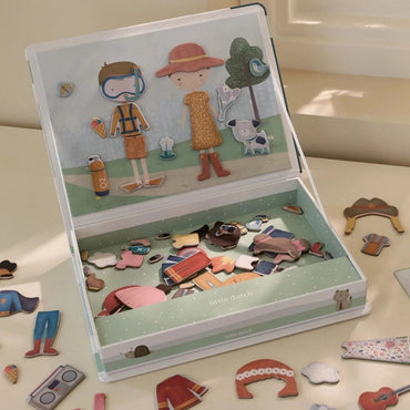 Little Dutch Tableau De Jeu Magnétique Dress-Up Jim & Rosa Multi