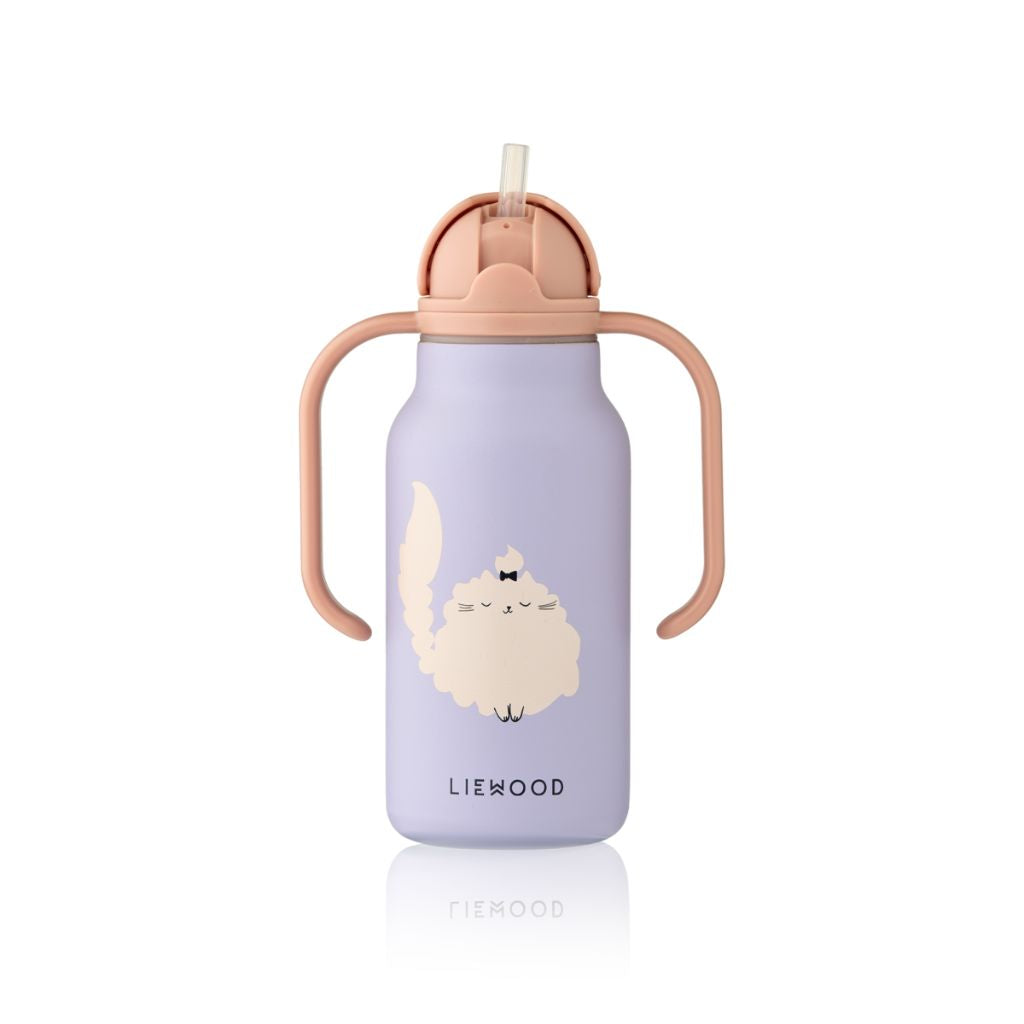Liewood Drinkfles Kimmie Cat Warm Lilac 250 ml