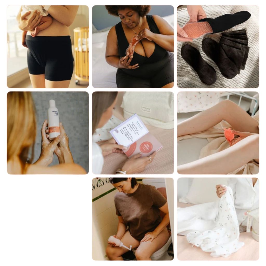 Doomoo Trousse de toilette de Luxe Mommy Vanity Corduroy Sand + Solution intime nettoyante et apaisante 200 ml
