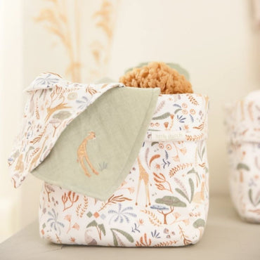 Little Dutch Essuie Tetra Safari Friends Safari Wonders Vert L 70 x Lg 70 cm - 3 Pièces