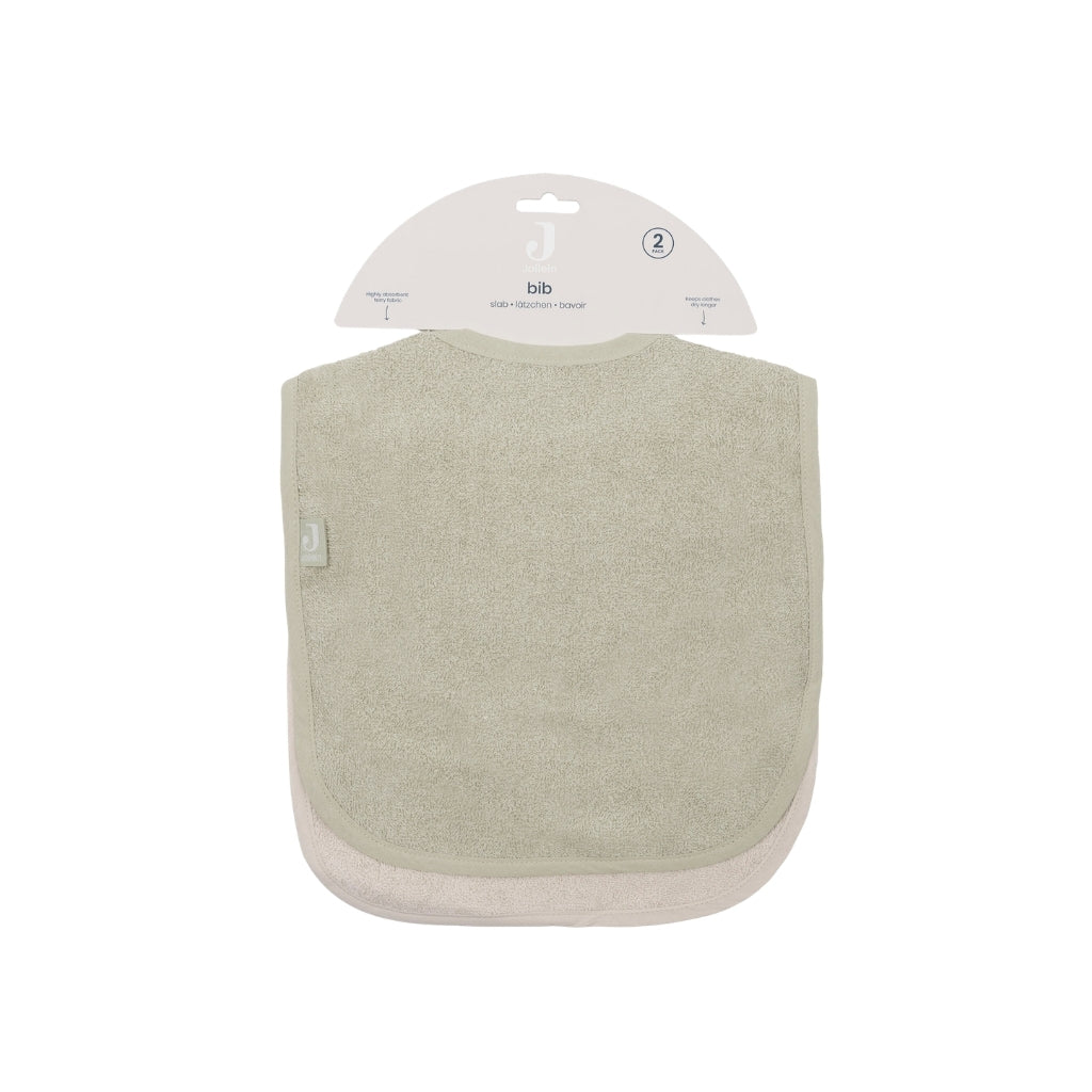 Jollein Bavoir En Tissu éponge Soft Matcha / Sand – 2 Pièces