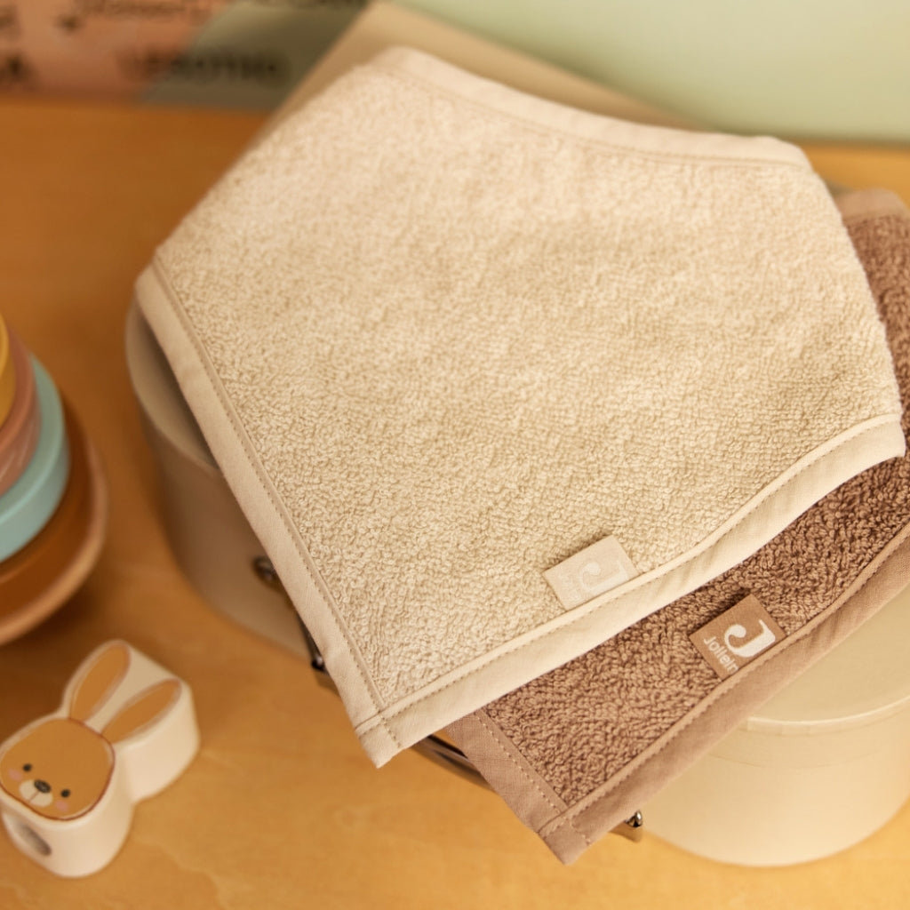 Jollein Bandana Slab Sand / Milky Coffee – 2 Stuks
