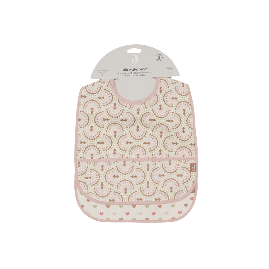 Jollein Bavoir Imperméable Soft Plumes Multi – 2 Pièces