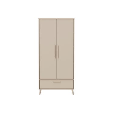 PAIDI Armoire à 2 Portes et 1 Tiroir Eefje Uni Cashmere Beige
