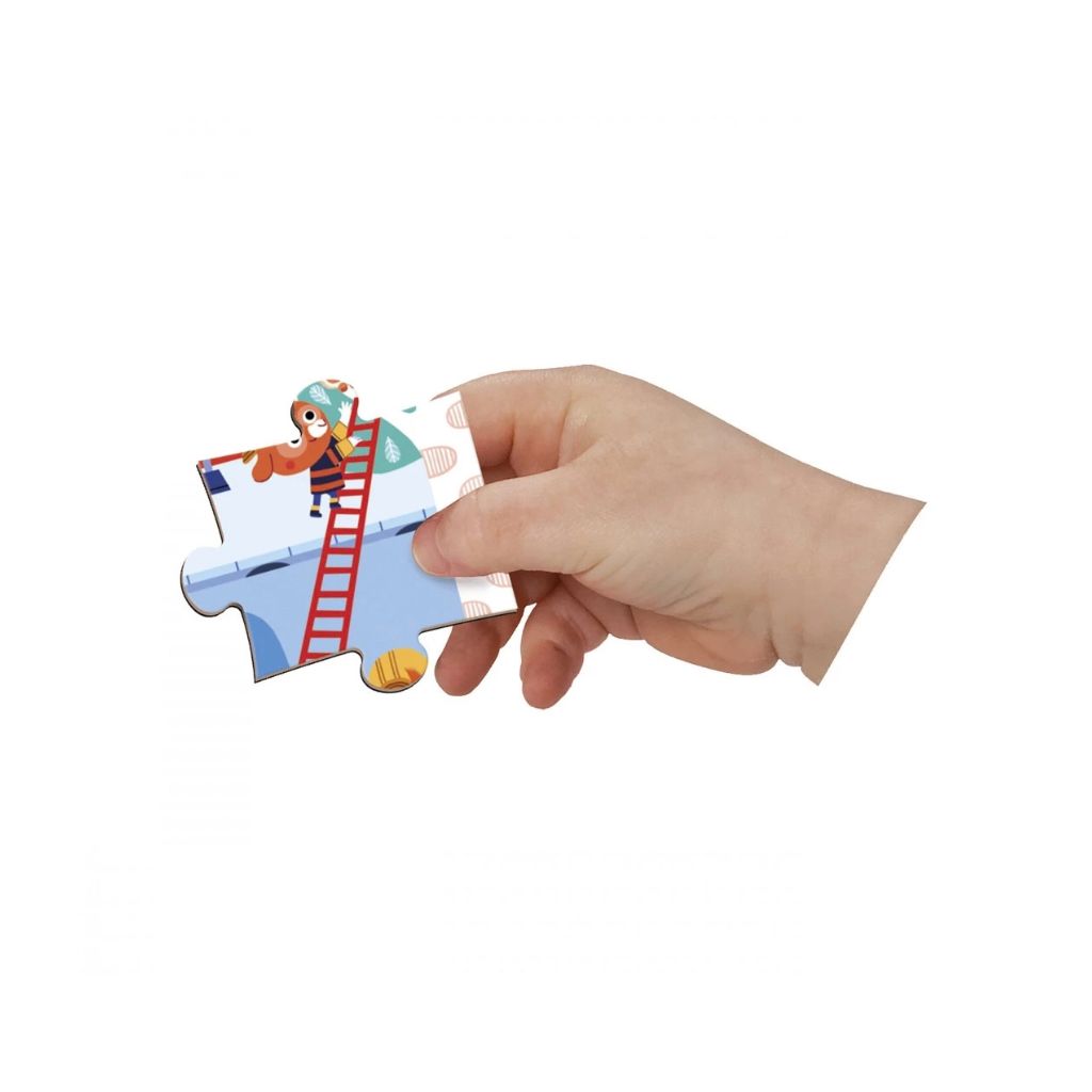 Janod Puzzle Magnétique Magnéti'puzzle Pompiers Multi - 36 Pièces