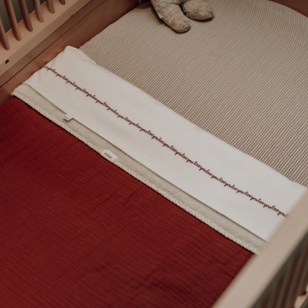 Koeka Couverture Pour Berceau Teddy Faro Burgundy B 75 x L 100 cm
