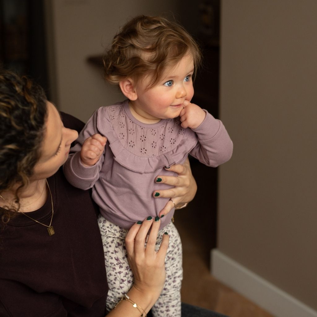 Dirkje Set 3 - Delig Sweater Legging Haarband Meisjes Elderberry