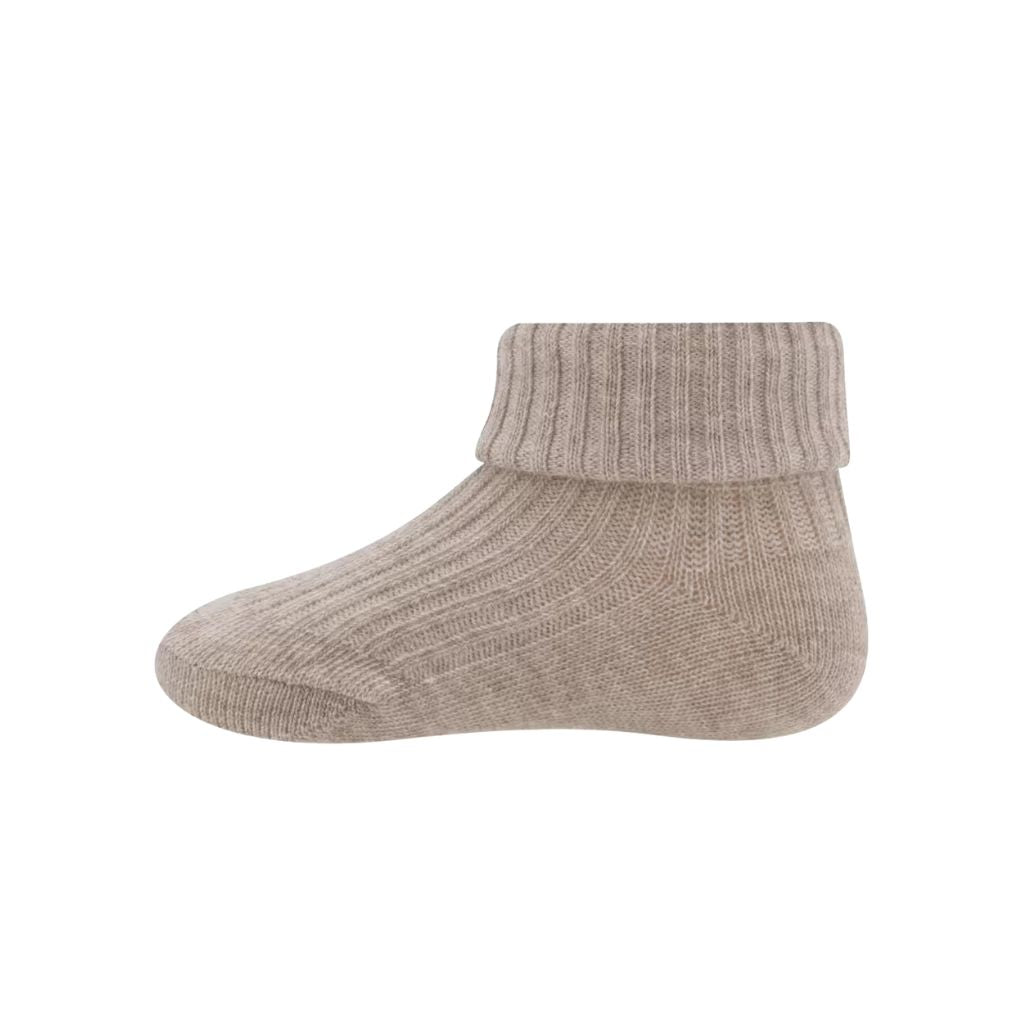 Ewers Chaussettes à revers côtelées Beige