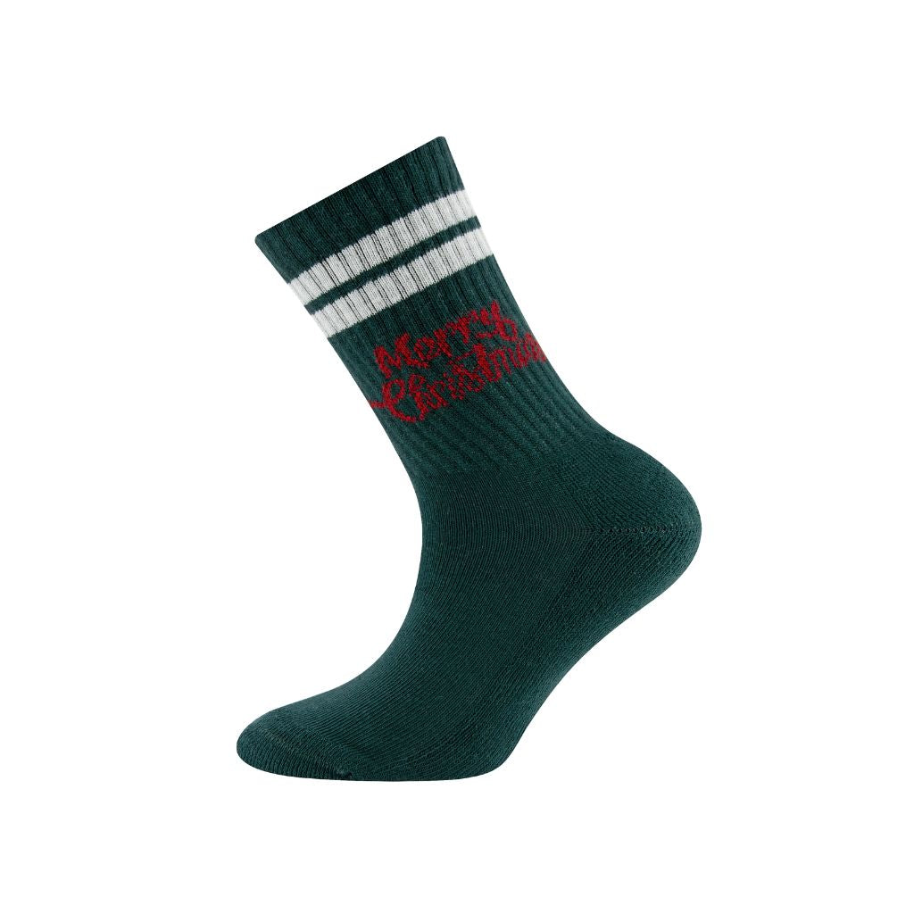 Ewers Chaussettes De Tennis Merry Christmas Green Unisexe
