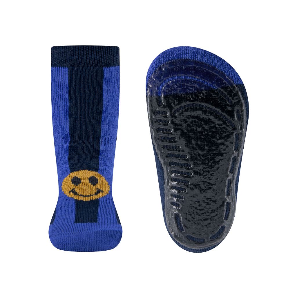 Ewers Chaussettes Antidérapantes SoftStep Stripes / Smile Navy Unisexe