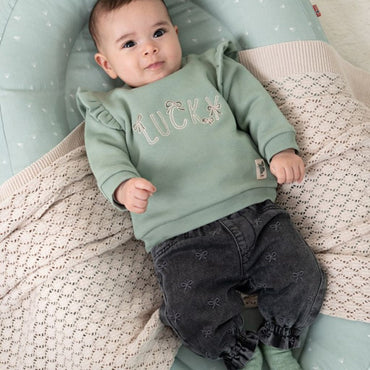 Feetje Broek Met Borduursels Winter Denims Meisjes Antraciet