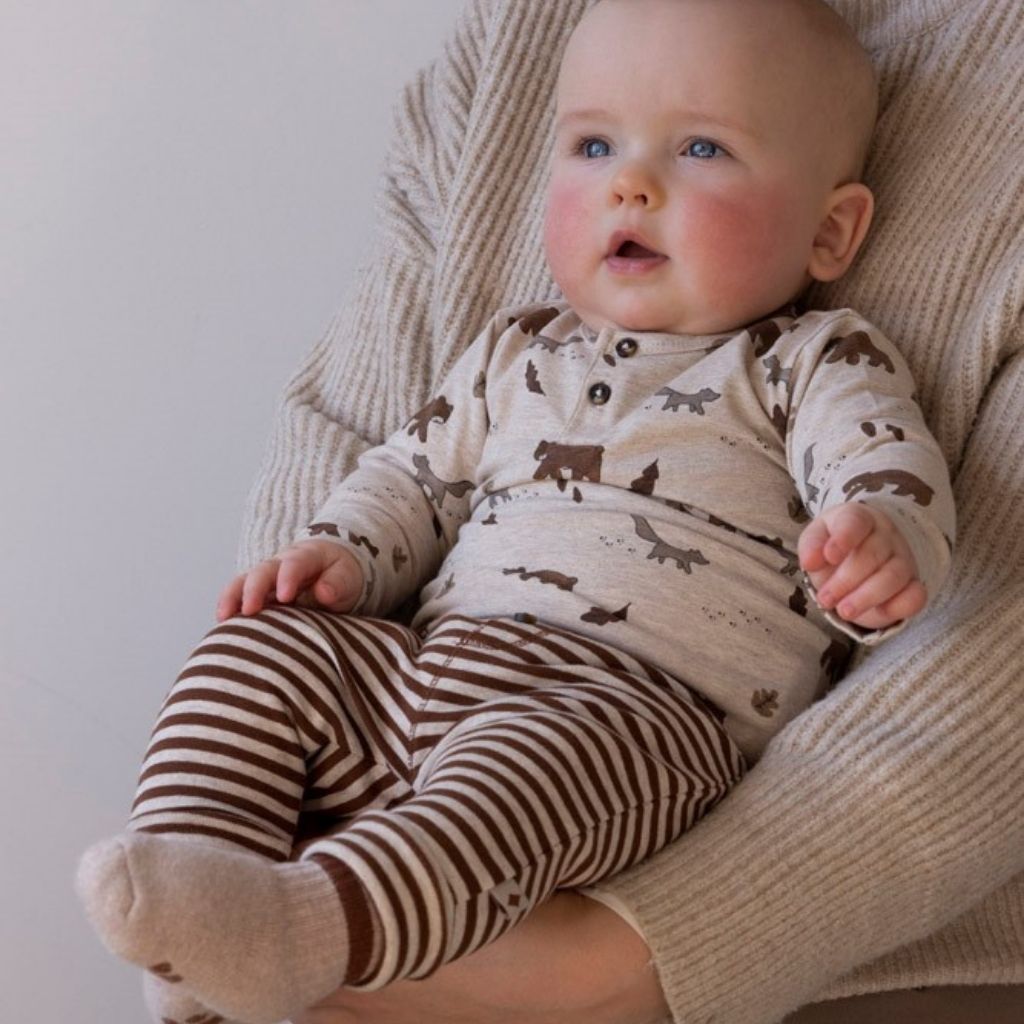 Feetje Broek streep Wild World Brown