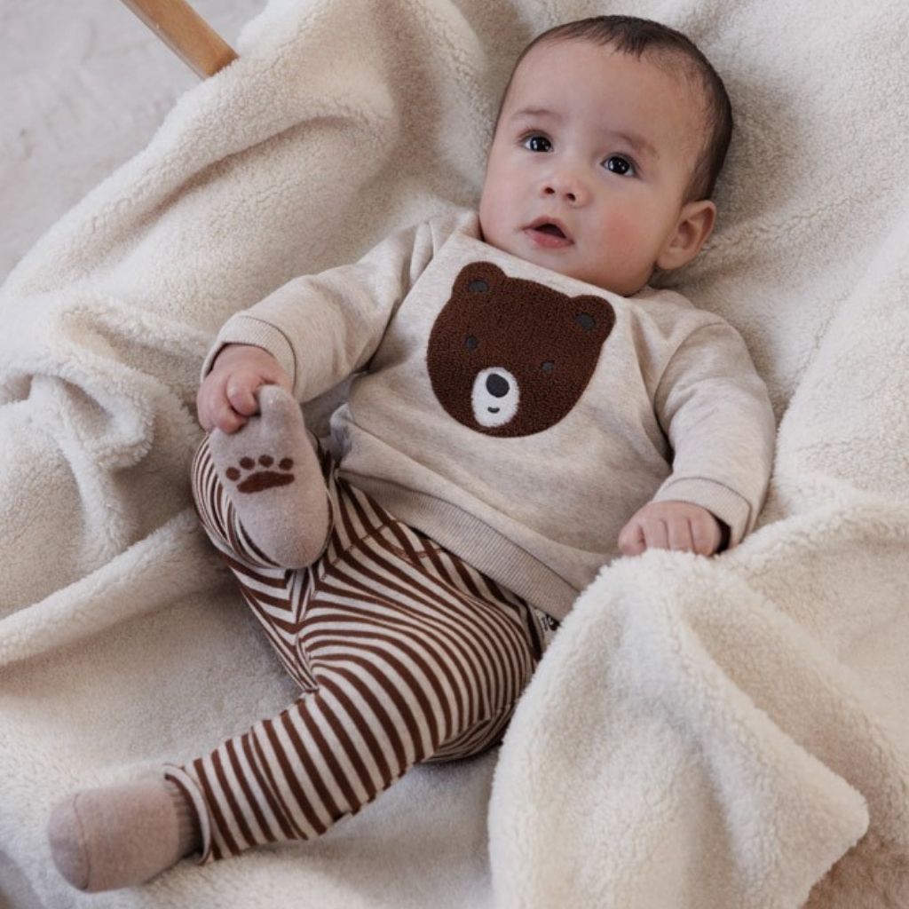Feetje Pull Wild World Taupe melange