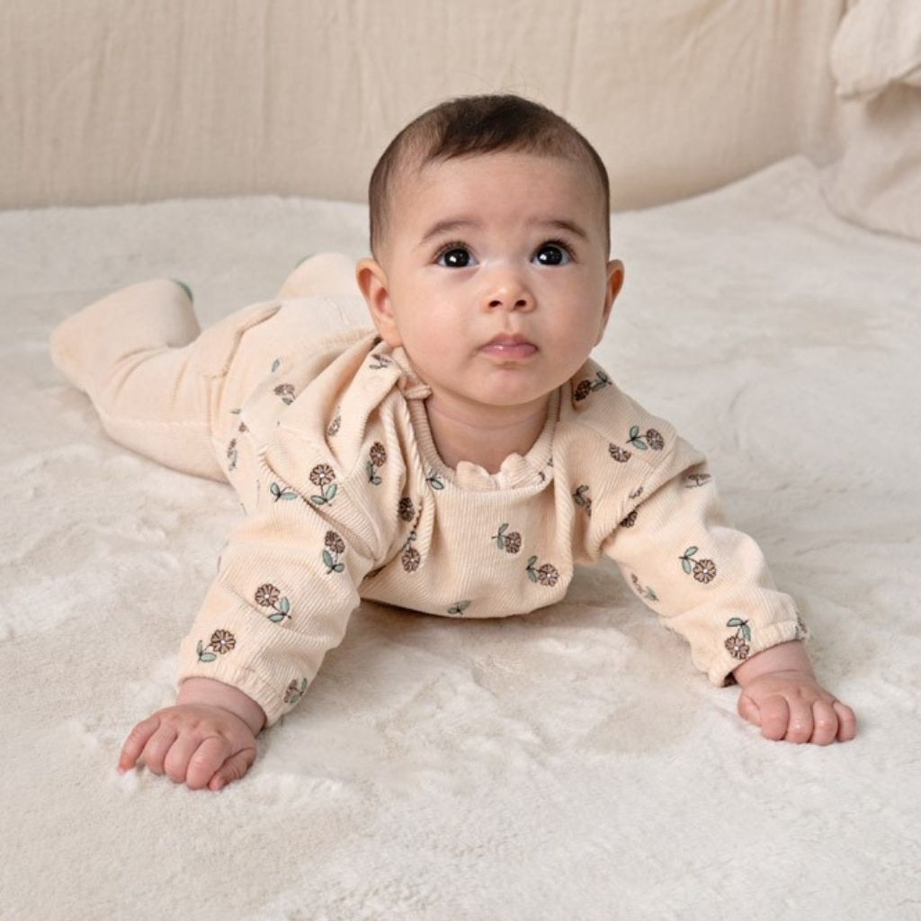 Feetje Sweater Velours Rib Lucky Bloombird Meisjes Offwhite