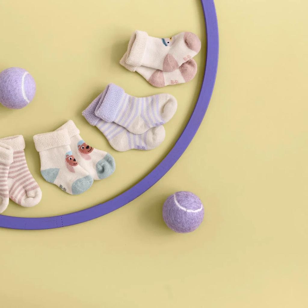 Lässig Chaussettes Terry GOTS Dog Vert – 3 pièces
