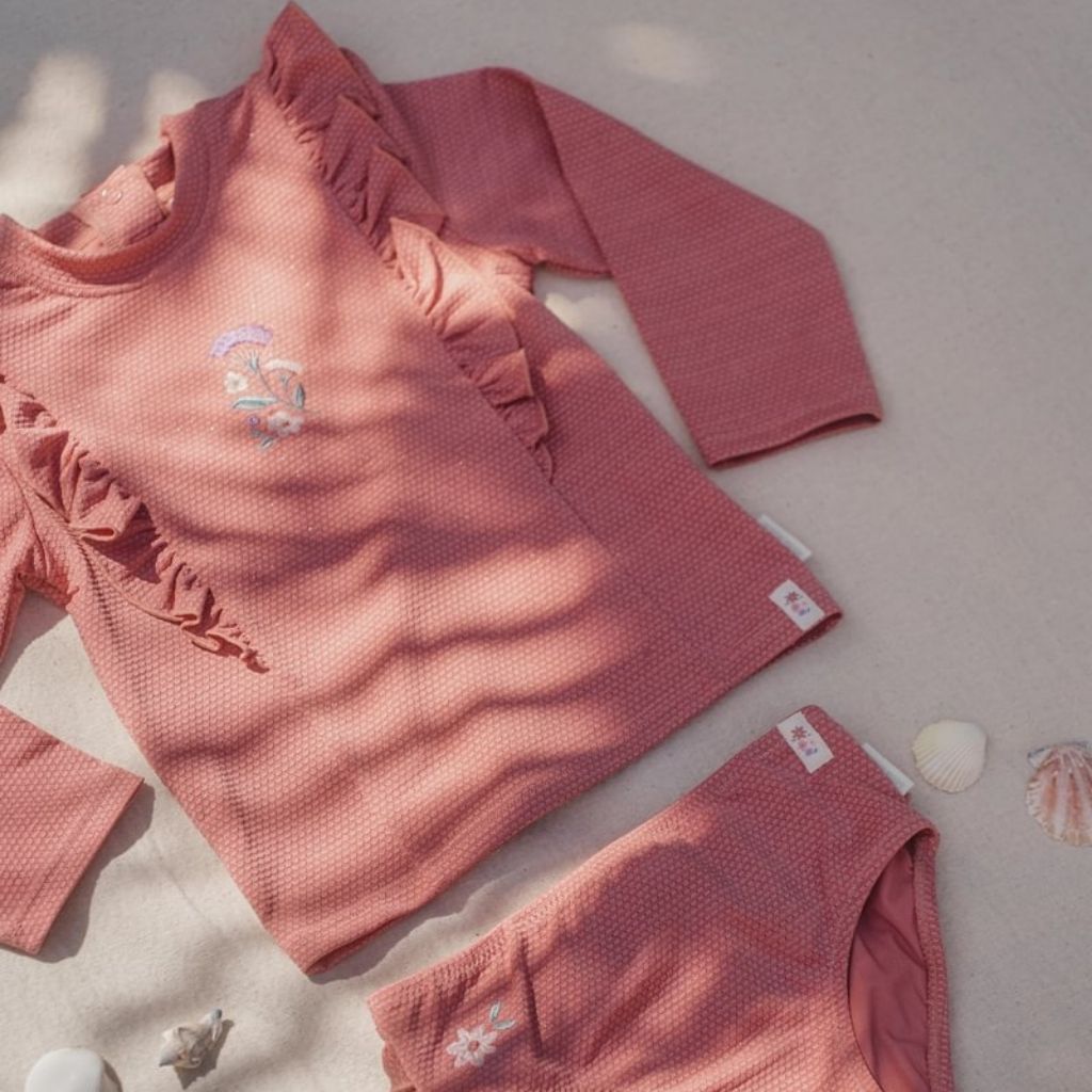 Little Dutch T-shirt de bain à manches longues Dreamy Sparkle Pink