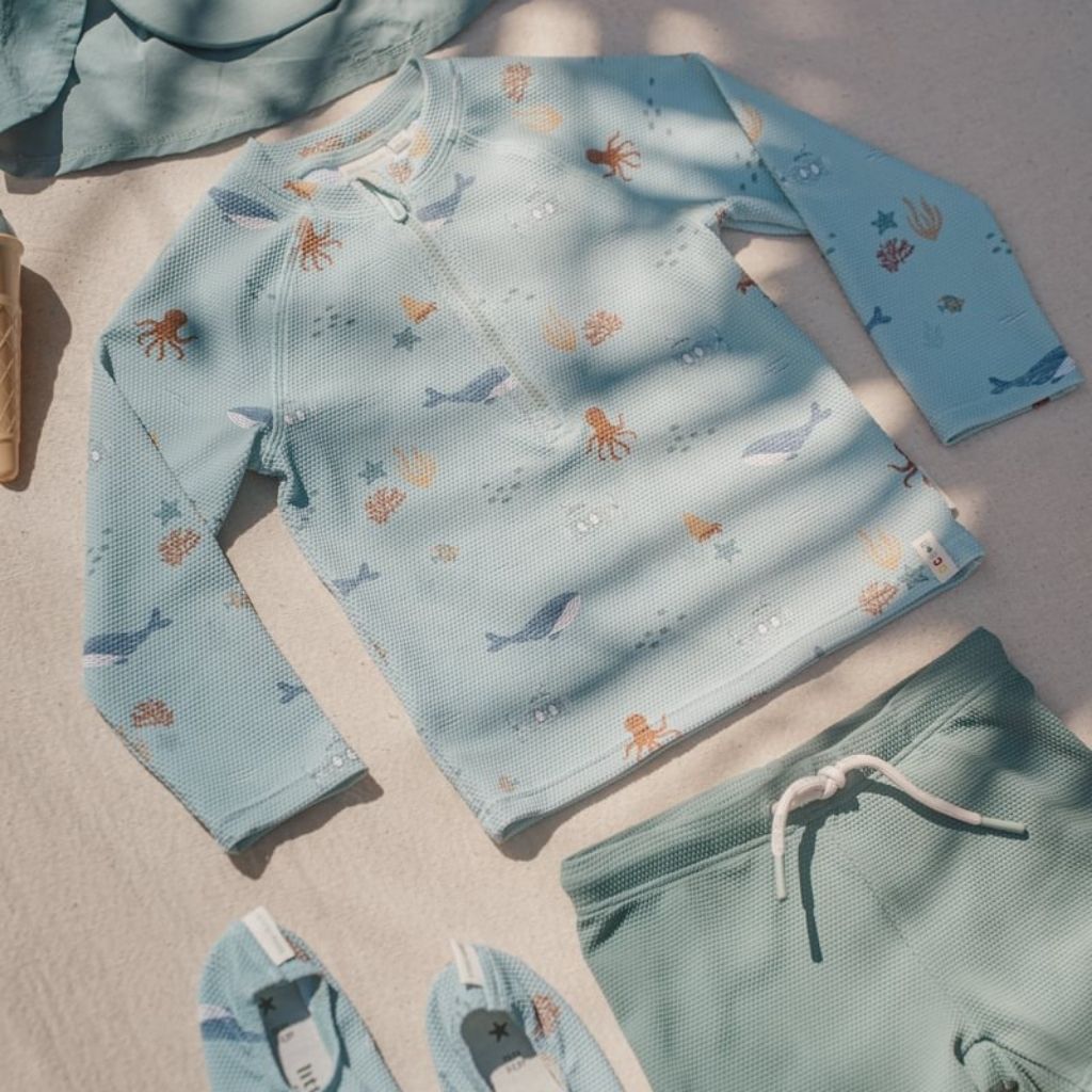 Little Dutch T-shirt de bain à manches longues Ocean Friends Multi