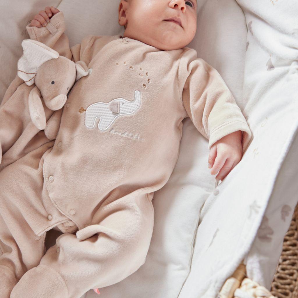 Noukie's Pyjama en velours Bali beige