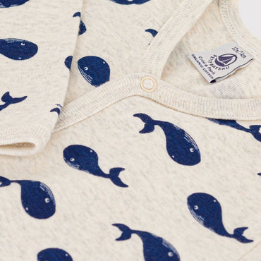 Petit Bateau Pyjama Baleine Beige / Bleu Unisexe