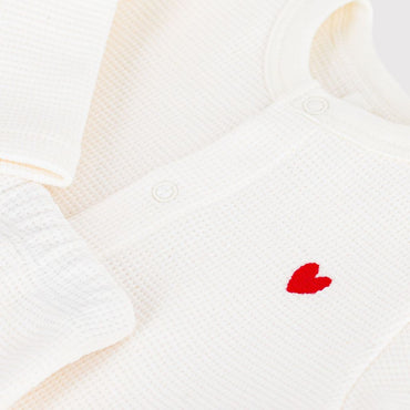 Petit Bateau Ensemble 2 pièces Cardigan et pantalon Blanc Unisexe
