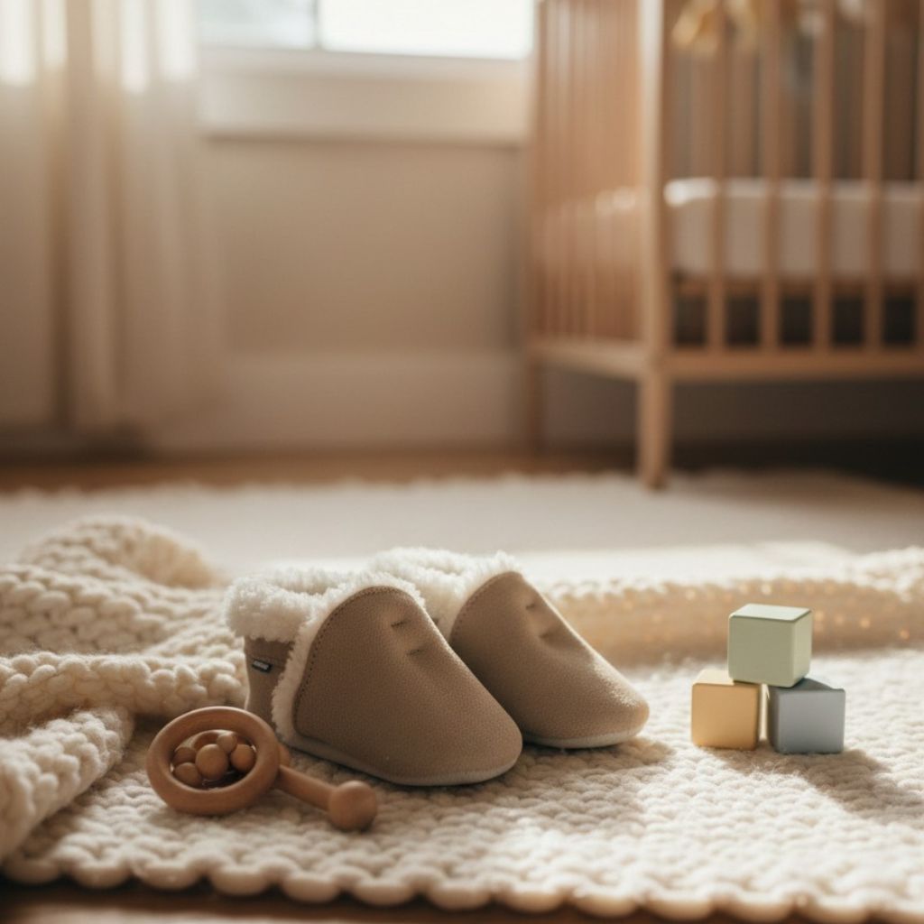 Stabifoot Chaussures Pour Bébé En Cuir Avec Doublure En Laine Niquel Unisexe