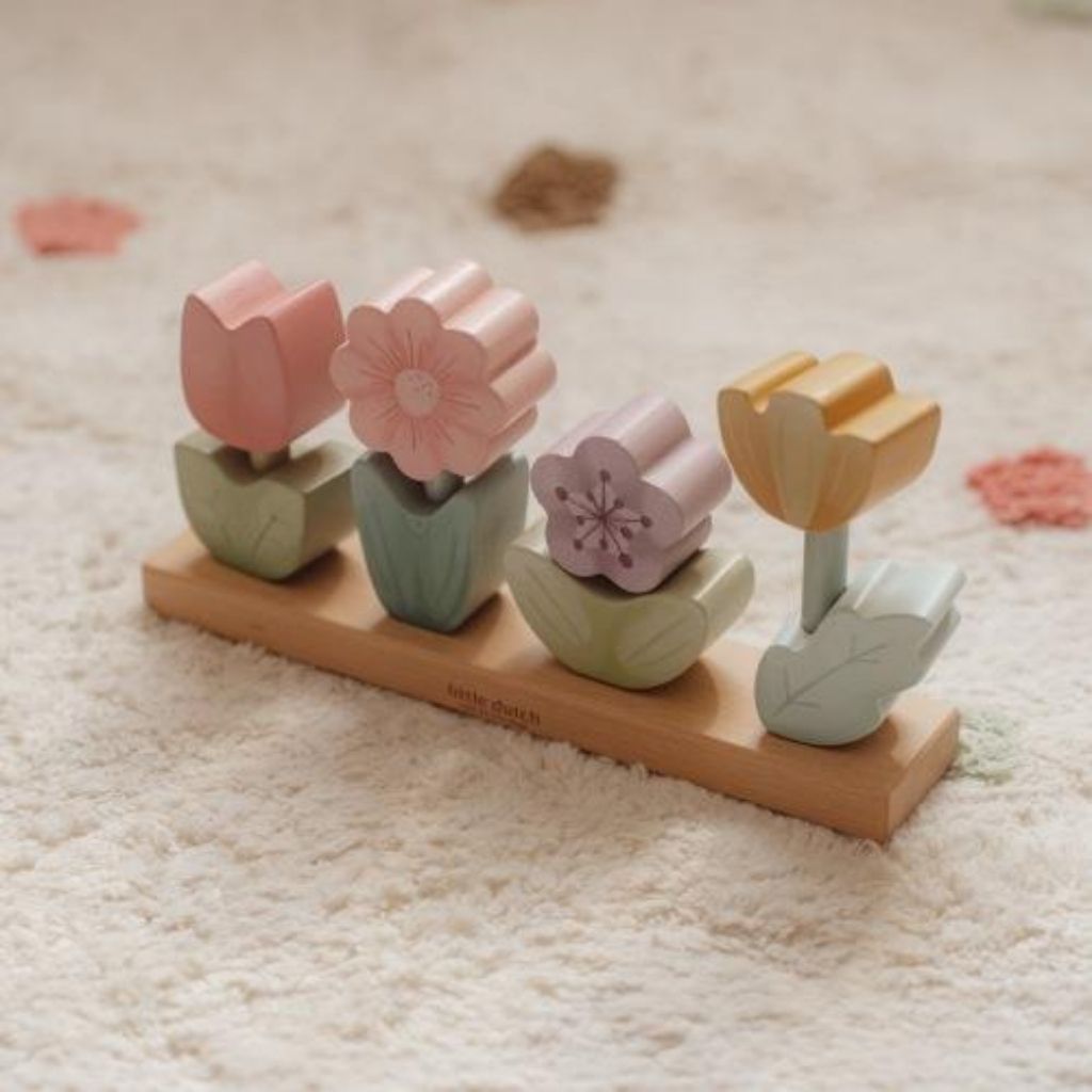 Little Dutch Blocs en bois à empiler Fairy Garden Fleurs