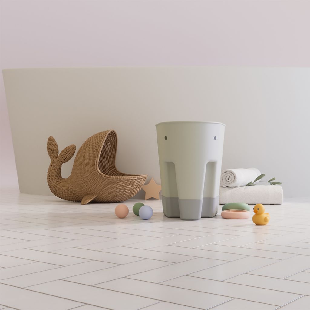 Shnuggle Ellie Bath Toy Caddy - Taupe
