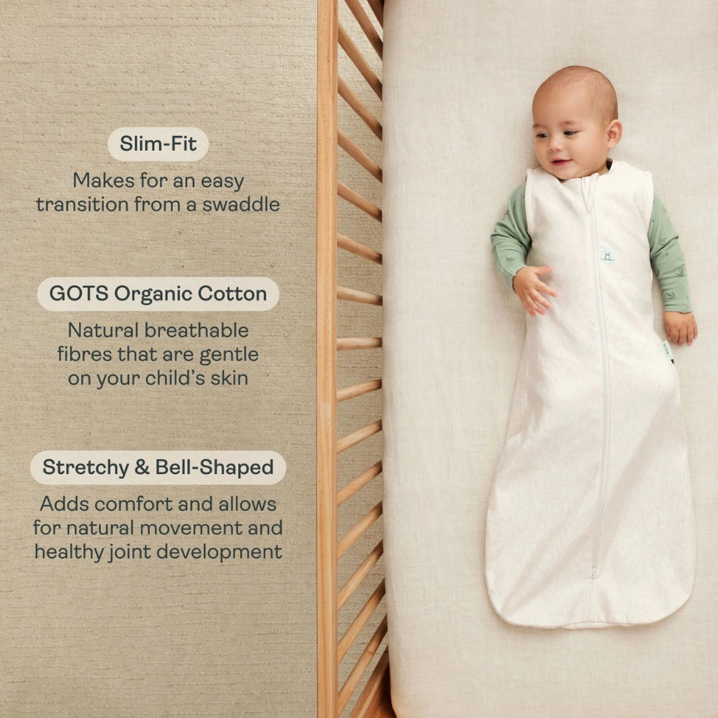 ErgoPouch Inbakerzak / Slaapzak Cocoon Hip Harness TOG 1,0 Oatmeal Marle 80 cm