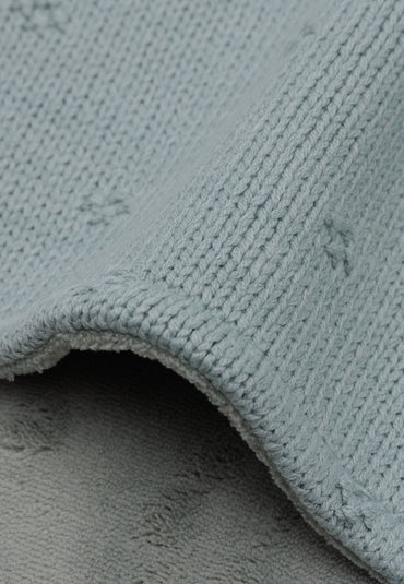 Jollein Winterdeken voor bed Cosy Knit Sea Green katoen B 150 x L 100 cm