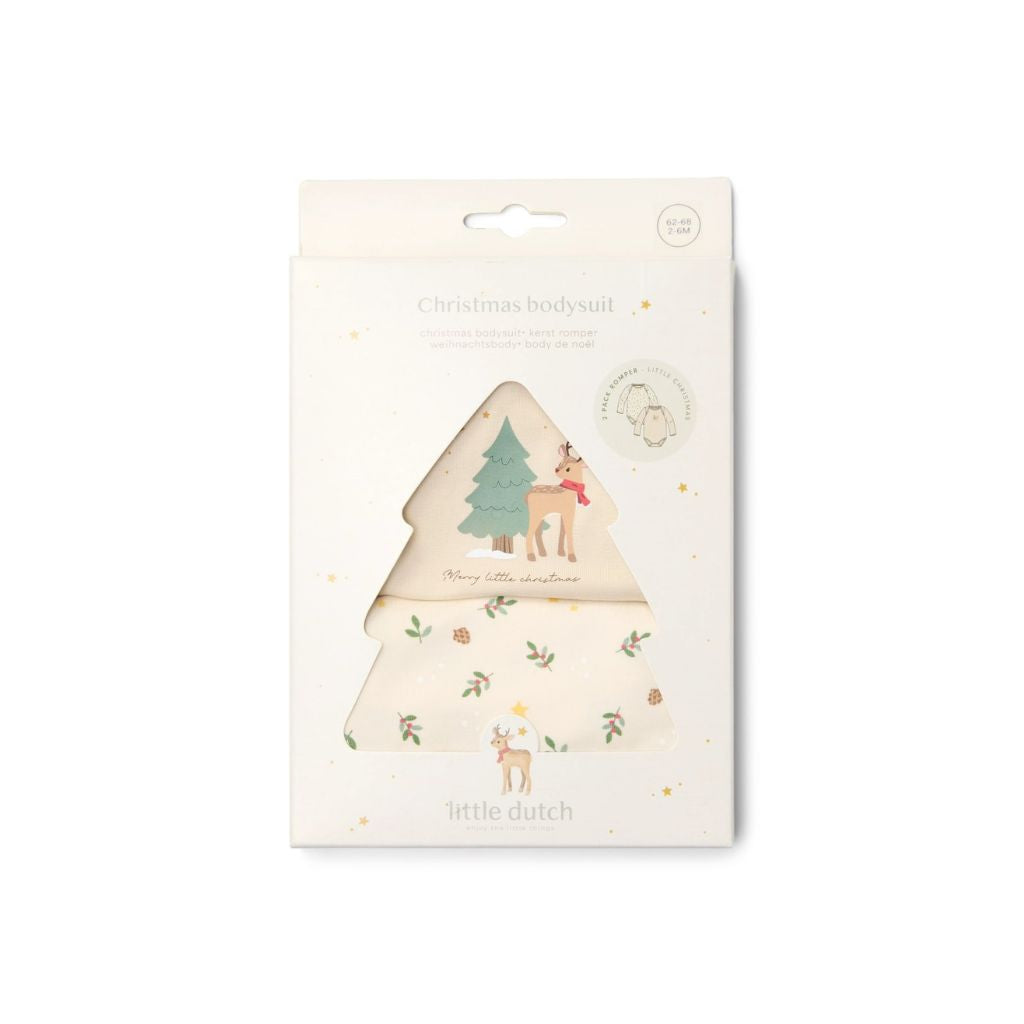 Little Dutch Romper lange mouw Little Christmas 50/56 - 2 stuks