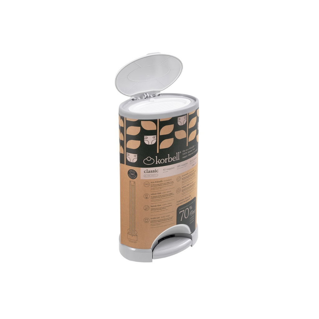 Korbell Nappy Bin Classic Luieremmer Wit