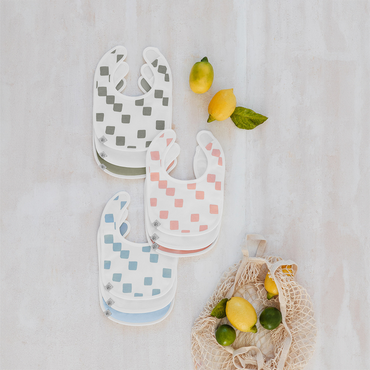 Slabbetjes GOTS happy fruits light khaki per 3