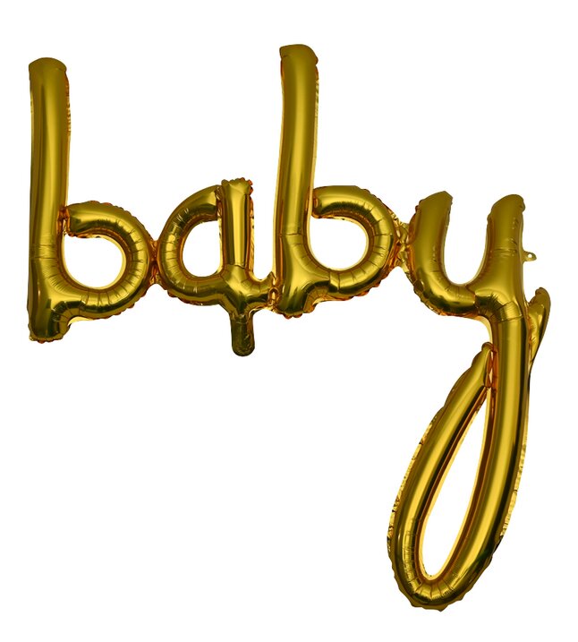 JEP! Folieballon Hello Baby Girl Gold