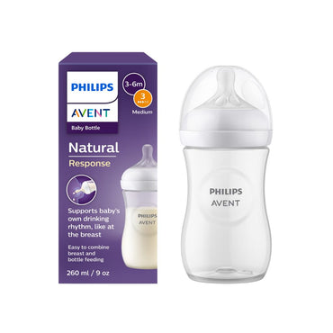 Philips AVENT Zuigfles Natural Response transparant 260 ml - 3 stuks