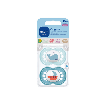MAM Fopspeen + 16 maanden Original Sealife blauw - 2 stuks