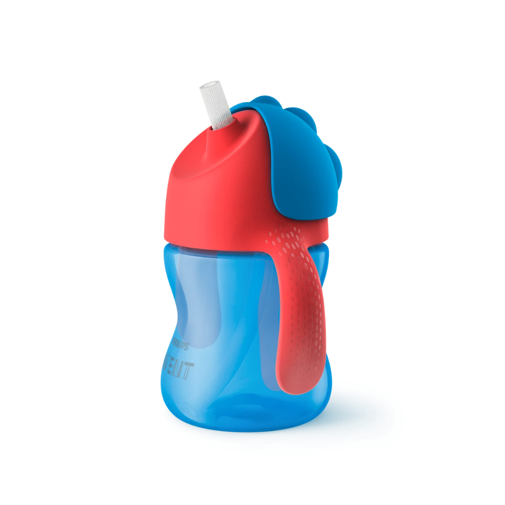 Avent Gourde avec paille bleu 200 ml